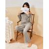 imageEkouaer Pajamas for Women Set Long Sleeve 2 Piece Lounge Sets V Neck Matching Pjs Soft Sleepwear Fall Winter SXXLKhaki