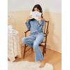 imageEkouaer Pajamas for Women Set Long Sleeve 2 Piece Lounge Sets V Neck Matching Pjs Soft Sleepwear Fall Winter SXXLLight Blue