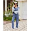 imageEkouaer Pajamas for Women Set Long Sleeve 2 Piece Lounge Sets V Neck Matching Pjs Soft Sleepwear Fall Winter SXXLNavy Blue