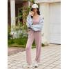imageEkouaer Pajamas for Women Set Long Sleeve 2 Piece Lounge Sets V Neck Matching Pjs Soft Sleepwear Fall Winter SXXLPink