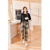 imageEkouaer Womens Pajamas Set Long Sleeve Christmas PJ Sets Soft Lounge Set for Women Sleepwear Joggers with PocketsBrown Plaid