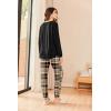 imageEkouaer Womens Pajamas Set Long Sleeve Christmas PJ Sets Soft Lounge Set for Women Sleepwear Joggers with PocketsBrown Plaid