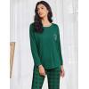 imageEkouaer Womens Pajamas Set Long Sleeve Christmas PJ Sets Soft Lounge Set for Women Sleepwear Joggers with PocketsDark Green Plaid