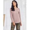 imageEkouaer Womens Pajamas Set Long Sleeve Christmas PJ Sets Soft Lounge Set for Women Sleepwear Joggers with PocketsDark Pink  Leopard