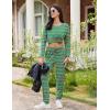 imageEkouaer Womens Pajamas Set Long Sleeve Christmas PJ Sets Soft Lounge Set for Women Sleepwear Joggers with PocketsGreen Christmas