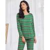 imageEkouaer Womens Pajamas Set Long Sleeve Christmas PJ Sets Soft Lounge Set for Women Sleepwear Joggers with PocketsGreen Christmas