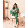 imageEkouaer Womens Pajamas Set Long Sleeve Christmas PJ Sets Soft Lounge Set for Women Sleepwear Joggers with PocketsGreen Christmas