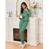 imageEkouaer Womens Pajamas Set Long Sleeve Christmas PJ Sets Soft Lounge Set for Women Sleepwear Joggers with PocketsGreen Christmas