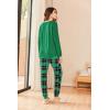 imageEkouaer Womens Pajamas Set Long Sleeve Christmas PJ Sets Soft Lounge Set for Women Sleepwear Joggers with PocketsLight Green Plaid