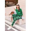 imageEkouaer Womens Pajamas Set Long Sleeve Christmas PJ Sets Soft Lounge Set for Women Sleepwear Joggers with PocketsLight Green Plaid