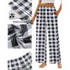 imageEkouaer 2 Pack Women Pajama Pants Soft Casual Pajama Bottoms Comfy Wide Leg Sleep Pants Pj Bottoms with PocketsBlackblack White Plaid