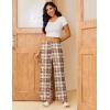 imageEkouaer 2 Pack Women Pajama Pants Soft Casual Pajama Bottoms Comfy Wide Leg Sleep Pants Pj Bottoms with PocketsBlackplaid Teddy