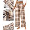 imageEkouaer 2 Pack Women Pajama Pants Soft Casual Pajama Bottoms Comfy Wide Leg Sleep Pants Pj Bottoms with PocketsBlackplaid Teddy