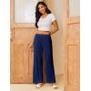 imageEkouaer 2 Pack Women Pajama Pants Soft Casual Pajama Bottoms Comfy Wide Leg Sleep Pants Pj Bottoms with PocketsDark Greynavy Blue