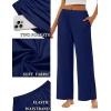 imageEkouaer 2 Pack Women Pajama Pants Soft Casual Pajama Bottoms Comfy Wide Leg Sleep Pants Pj Bottoms with PocketsDark Greynavy Blue