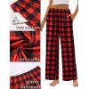 imageEkouaer 2 Pack Women Pajama Pants Soft Casual Pajama Bottoms Comfy Wide Leg Sleep Pants Pj Bottoms with PocketsRed Black Plaidblack White Plaid