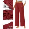 imageEkouaer 2 Pack Women Pajama Pants Soft Casual Pajama Bottoms Comfy Wide Leg Sleep Pants Pj Bottoms with PocketsWine Rednavy