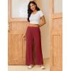 imageEkouaer 2 Pack Women Pajama Pants Soft Casual Pajama Bottoms Comfy Wide Leg Sleep Pants Pj Bottoms with PocketsWine Rednavy