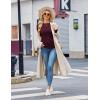 imageEkouaer 3 Packs Maternity Shirts Crew Neck Long Sleeve Pregnancy Tee Tops Tunic Blouse Casual Mama Clothes3pcs Burgundy Red  Caramel  Grey