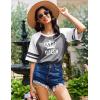 imageEkouaer Cotton Nightgowns for Women Short Sleeve Sleep Shirts Crew Neck Night Shirts Soft Color Block Night GownQueen Grey