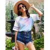 imageEkouaer Cotton Nightgowns for Women Short Sleeve Sleep Shirts Crew Neck Night Shirts Soft Color Block Night GownTie Dye