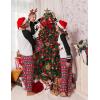 imageEkouaer Family Christmas Pajamas Matching Sets Long Sleeve Couple Pjs Holiday Sleepwear Soft Loungewear with PocketsBlack Redsnowman