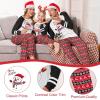 imageEkouaer Family Christmas Pajamas Matching Sets Long Sleeve Couple Pjs Holiday Sleepwear Soft Loungewear with PocketsBlack Redsnowman