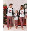 imageEkouaer Family Christmas Pajamas Matching Sets Long Sleeve Couple Pjs Holiday Sleepwear Soft Loungewear with PocketsBlack Redsnowman