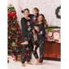imageEkouaer Family Christmas Pajamas Matching Sets Long Sleeve Couple Pjs Holiday Sleepwear Soft Loungewear with PocketsBlacksanta