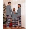 imageEkouaer Family Christmas Pajamas Matching Sets Long Sleeve Couple Pjs Holiday Sleepwear Soft Loungewear with PocketsGraychristmas Tree