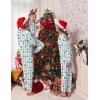 imageEkouaer Family Christmas Pajamas Matching Sets Long Sleeve Couple Pjs Holiday Sleepwear Soft Loungewear with PocketsGreenpine Tree