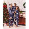 imageEkouaer Family Christmas Pajamas Matching Sets Long Sleeve Couple Pjs Holiday Sleepwear Soft Loungewear with PocketsNavysnowman