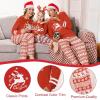 imageEkouaer Family Christmas Pajamas Matching Sets Long Sleeve Couple Pjs Holiday Sleepwear Soft Loungewear with PocketsRed Whiteelk