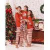 imageEkouaer Family Christmas Pajamas Matching Sets Long Sleeve Couple Pjs Holiday Sleepwear Soft Loungewear with PocketsRed Whiteelk