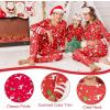 imageEkouaer Family Christmas Pajamas Matching Sets Long Sleeve Couple Pjs Holiday Sleepwear Soft Loungewear with PocketsRedelk