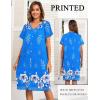 imageEkouaer House Dresses for Women with Pockets Button Down Nightgowns Plus Size Moo Moos Mumu Dresses Floral Print S3XLBlue Flower
