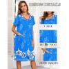 imageEkouaer House Dresses for Women with Pockets Button Down Nightgowns Plus Size Moo Moos Mumu Dresses Floral Print S3XLBlue Flower