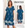 imageEkouaer House Dresses for Women with Pockets Button Down Nightgowns Plus Size Moo Moos Mumu Dresses Floral Print S3XLBlue Green Flower