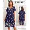 imageEkouaer House Dresses for Women with Pockets Button Down Nightgowns Plus Size Moo Moos Mumu Dresses Floral Print S3XLColorful Butterflies
