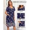 imageEkouaer House Dresses for Women with Pockets Button Down Nightgowns Plus Size Moo Moos Mumu Dresses Floral Print S3XLColorful Butterflies
