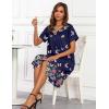 imageEkouaer House Dresses for Women with Pockets Button Down Nightgowns Plus Size Moo Moos Mumu Dresses Floral Print S3XLColorful Butterflies