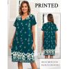 imageEkouaer House Dresses for Women with Pockets Button Down Nightgowns Plus Size Moo Moos Mumu Dresses Floral Print S3XLDeep Green Flower