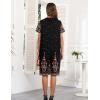 imageEkouaer House Dresses for Women with Pockets Button Down Nightgowns Plus Size Moo Moos Mumu Dresses Floral Print S3XLEthnic Black