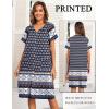 imageEkouaer House Dresses for Women with Pockets Button Down Nightgowns Plus Size Moo Moos Mumu Dresses Floral Print S3XLEthnic Navy Blue