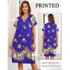 imageEkouaer House Dresses for Women with Pockets Button Down Nightgowns Plus Size Moo Moos Mumu Dresses Floral Print S3XLFlower Blue