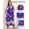 imageEkouaer House Dresses for Women with Pockets Button Down Nightgowns Plus Size Moo Moos Mumu Dresses Floral Print S3XLFlower Blue