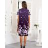 imageEkouaer House Dresses for Women with Pockets Button Down Nightgowns Plus Size Moo Moos Mumu Dresses Floral Print S3XLFlower Purple