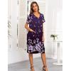 imageEkouaer House Dresses for Women with Pockets Button Down Nightgowns Plus Size Moo Moos Mumu Dresses Floral Print S3XLFlower Purple