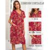 imageEkouaer House Dresses for Women with Pockets Button Down Nightgowns Plus Size Moo Moos Mumu Dresses Floral Print S3XLFlower Red