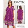 imageEkouaer House Dresses for Women with Pockets Button Down Nightgowns Plus Size Moo Moos Mumu Dresses Floral Print S3XLFlower Rose Red